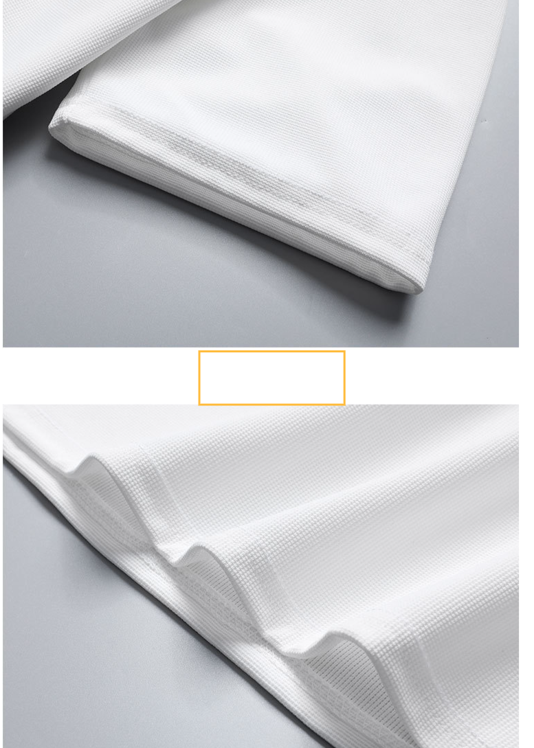 Herrenbekleidung Schweres Waffel-Kurzarm-T-Shirt für Herren im Sommer, lockere große Sport-Shorts, Anzug, Arbeitskleidung, Rundhalsausschnitt, atmungsaktiv, Flut_voghion.com