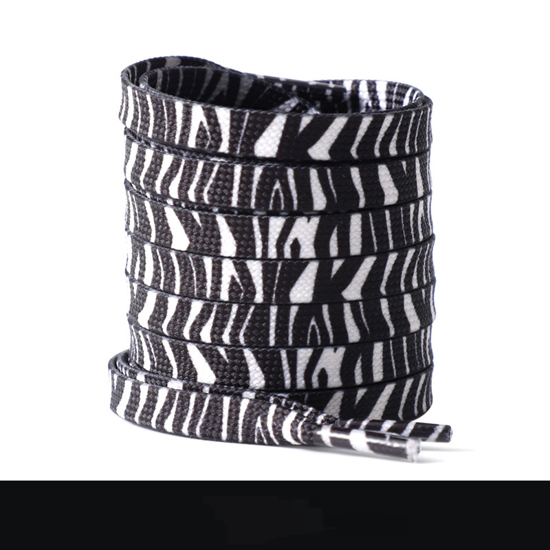 Accessori per scarpe stampa leopardata stampa zebrata stampa serpente stampa leopardata scarpe alte e basse in tela bianca lacci per scarpe corda un paio_voghion.com