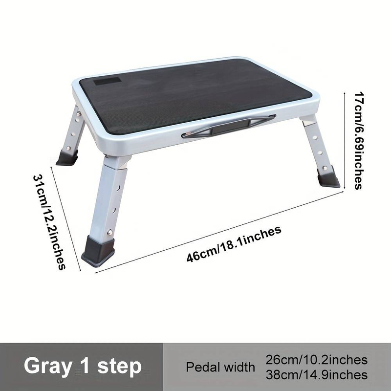1 Stück, Tritthocker aus Eisen, universell passend, faltbar, tragbar, langlebig, für Zuhause, Bad, Küche, Büro_voghion.com