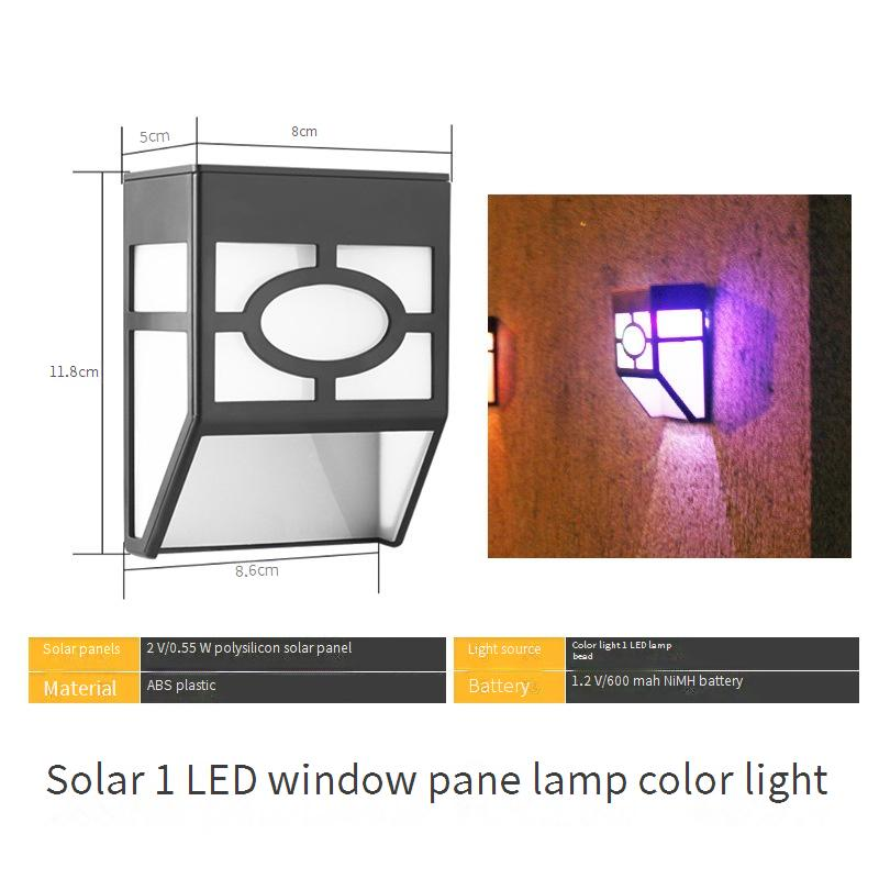 Luminária de parede solar LED com painel, luz solar vintage à prova d'água para áreas externas, para jardim, pátio, quintal, caminho - branco quente / branco frio / cor variável_voghion.com
