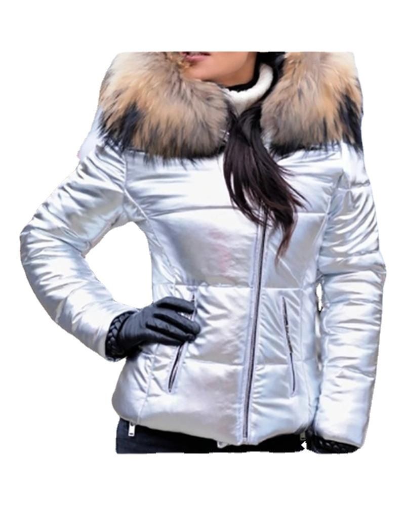 Women's Winter Hooded Puffer Jacket With Fur Trim, Lightweight Warm Coat, Plus Size Outerwear For Ladies (6 Colors Available)_voghion.com