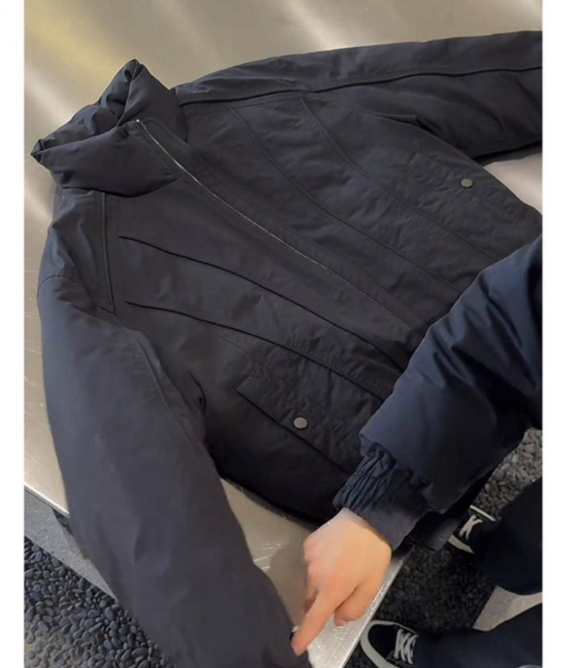 Men’s Short Puffer Jacket – Stylish Stand Collar Quilted Coat With White Duck Down (M-3XL)_voghion.com