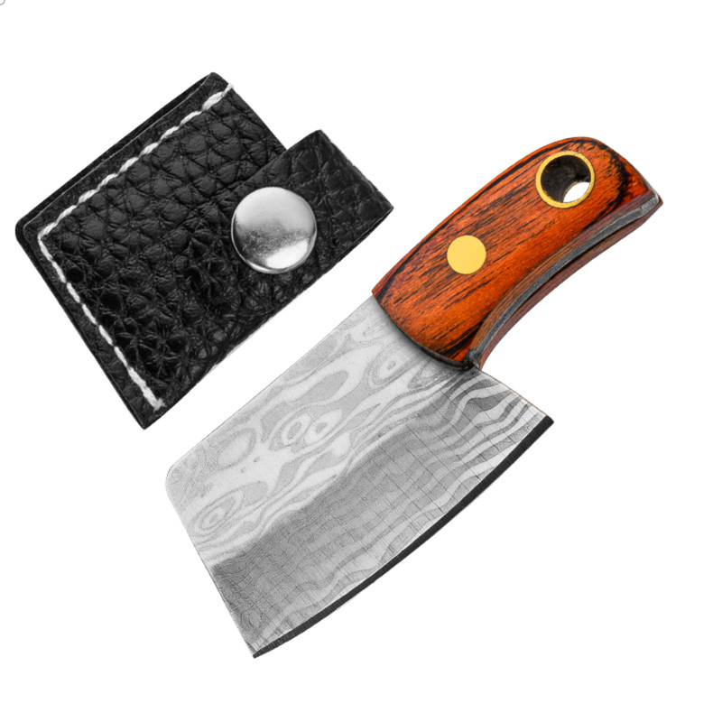 Compact Stainless Steel Utility Knife - EDC Pocket Knife With Sheath, Non-Folding Mini Blade For Daily Tasks, Camping & Crafts_voghion.com
