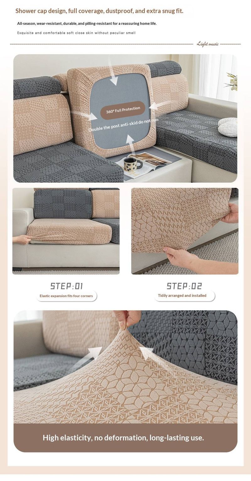 Copridivano elasticizzato – Copertura totale, tessuto in poliestere, vestibilità moderna per divano componibile, divano a due posti e poltrona (antiscivolo, lavabile in lavatrice)_voghion.com