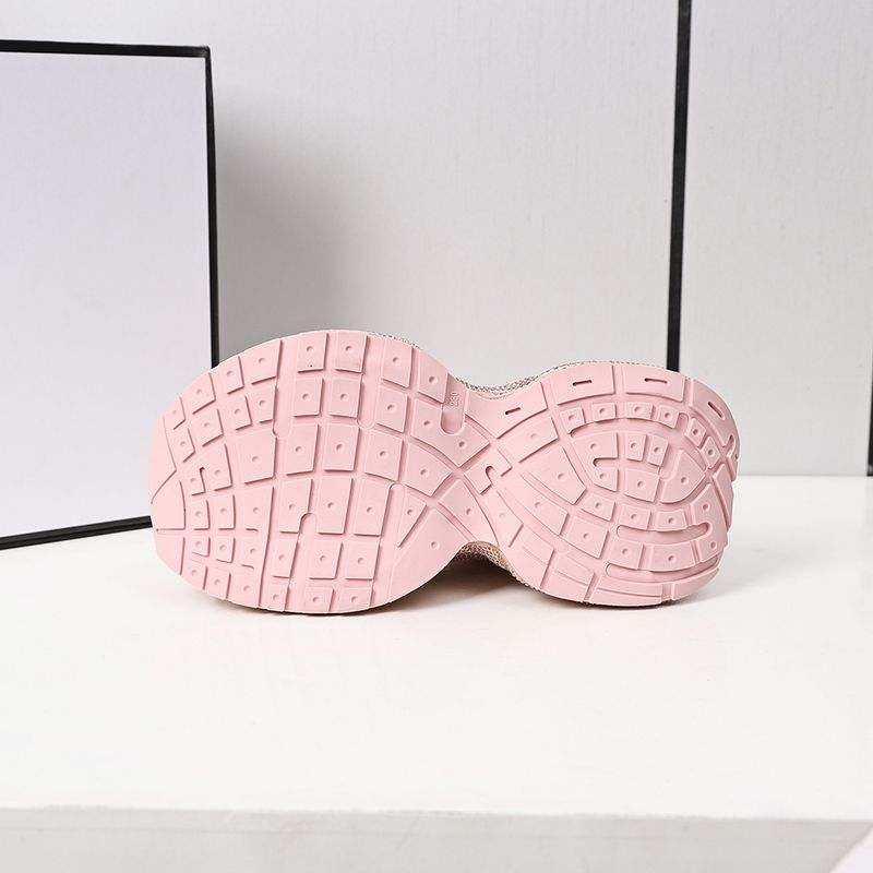 Starry Sky Water Explosion Street Style Women's Doubles Lace 2025 Thick Bottom Full Diamond Luxury Casual Dad Shoes_voghion.com