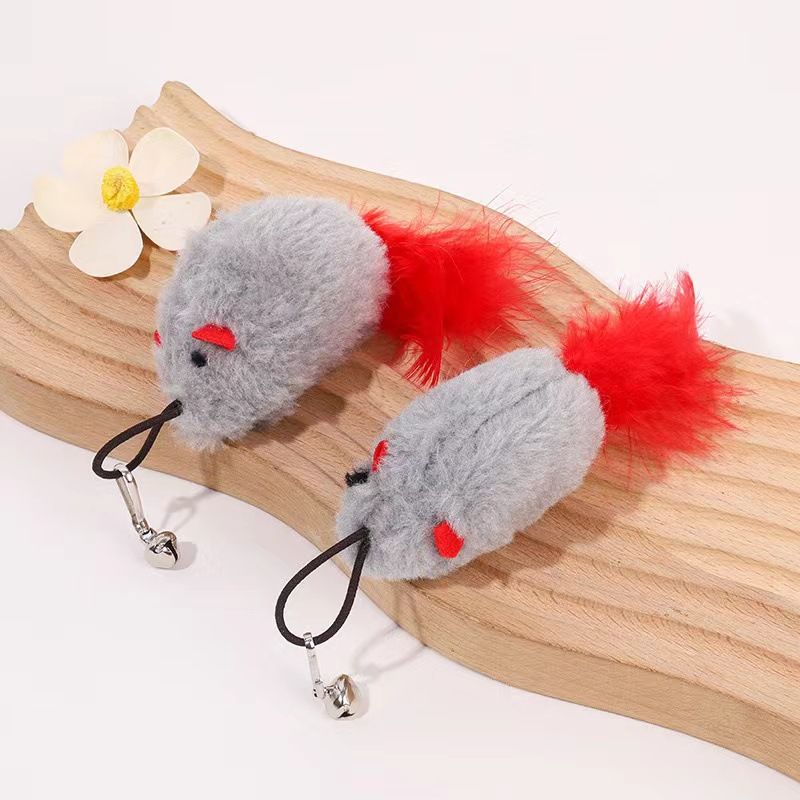 Bastone per gatti con testa di ricambio per animali domestici, con richiamo per topi_voghion.com