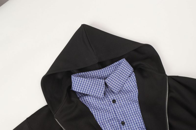 Eon Modish 25 Autunno Nuovo Stile Americano Felpa con Cappuccio Giacca Due Pezzi_voghion.com