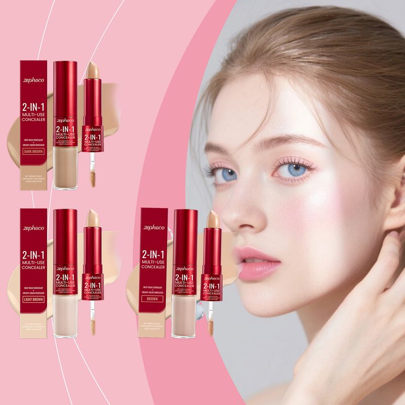 zephoco Liquid Concealer Series Natural Makeup Effect Lightweight And Comfortable Skin Tone Correction Oil Control_voghion.com