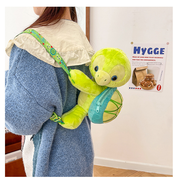 Netizen Little Bag Children's Gift Plush Turtle Backpack Cartoon Personality Zero Wallet Doll Toy_voghion.com