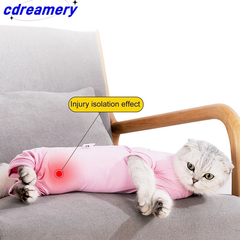 Pet Cats Weaning Clothes Cat Recovery Suit Jumpsuit Kitten Anti Bite Prevent Lick After Surgery Wear Vest_voghion.com