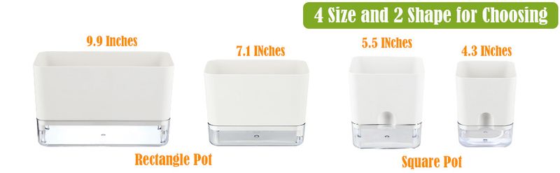 Neuer selbstbewässernder Blumentopf aus magnetischem Kunststoff mit selbstabsorbierendem Baumwollseil für zwei Etagen – ideal für den Garten._voghion.com