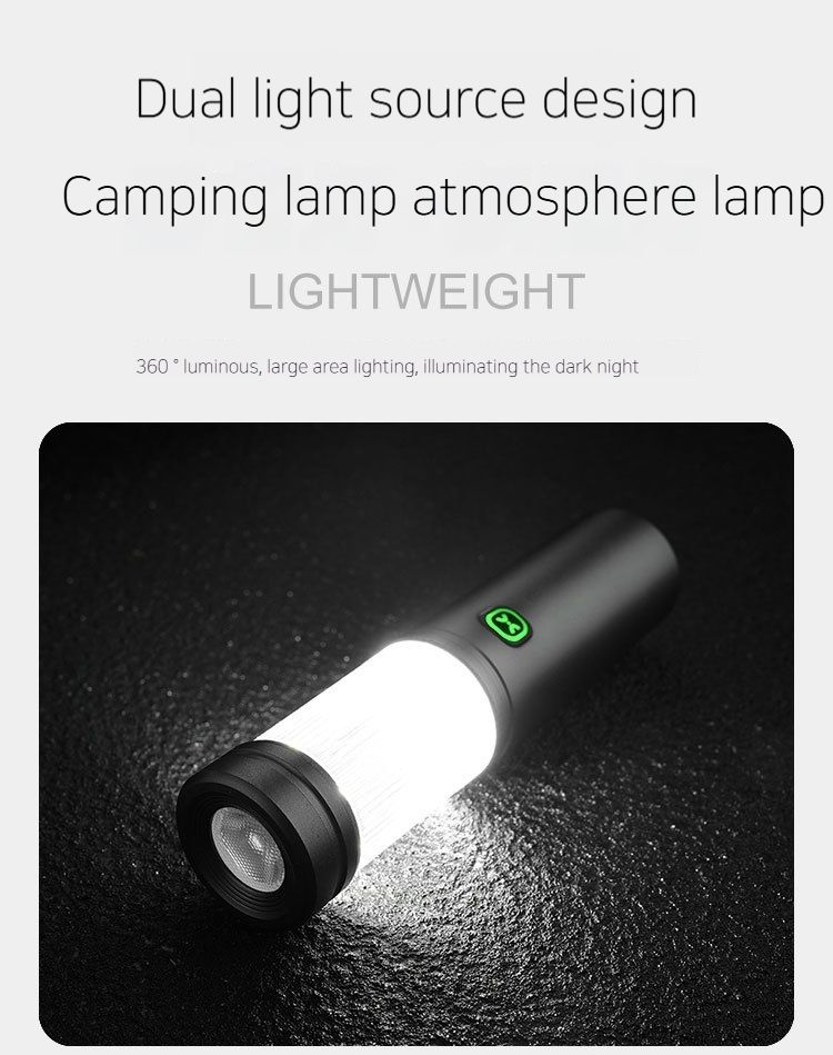 Holofote de acampamento externo três em um, à prova de chuva e lâmpada de iluminação de adsorção magnética suspensa, lâmpada de carregamento_voghion.com