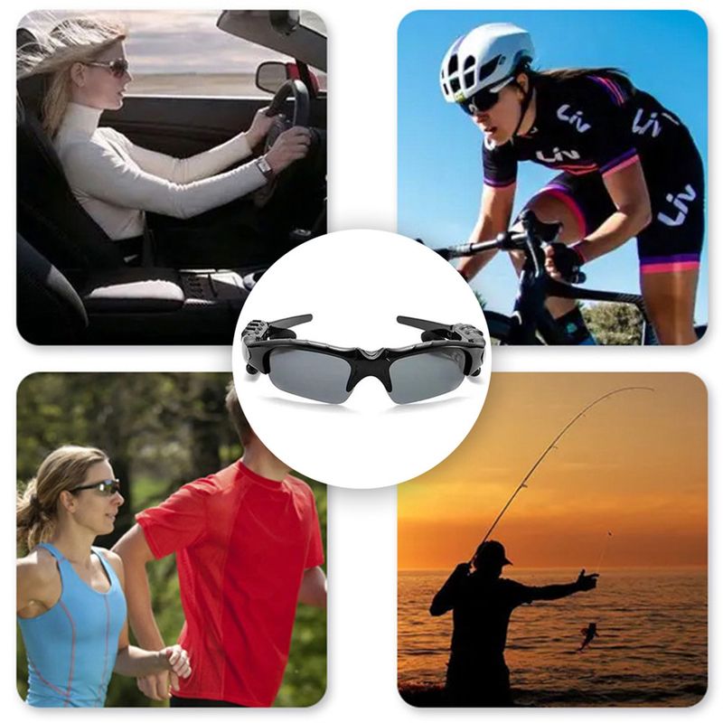 Gafas de sol polarizadas inteligentes de moda con Bluetooth 5.0, gafas de audio para deportes al aire libre, ciclismo, auriculares con sonido envolvente para escuchar música_voghion.com