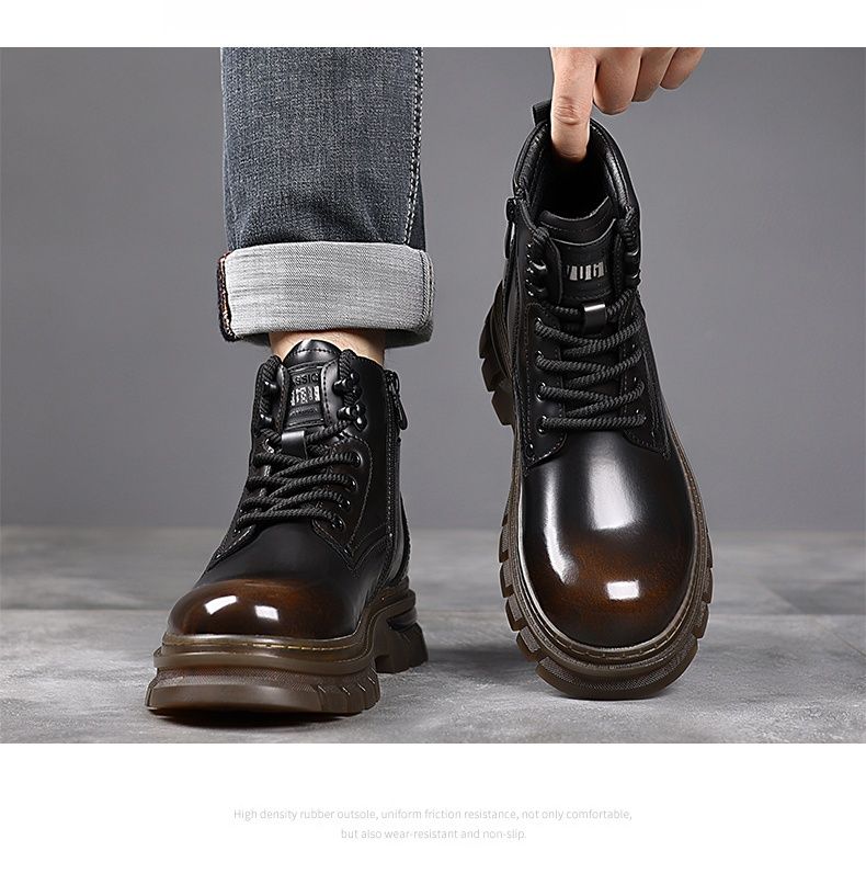 Outdoor Casual dicke Sohlen High Top Schuhe Arbeitskleidung Retro Martin Stiefel_voghion.com