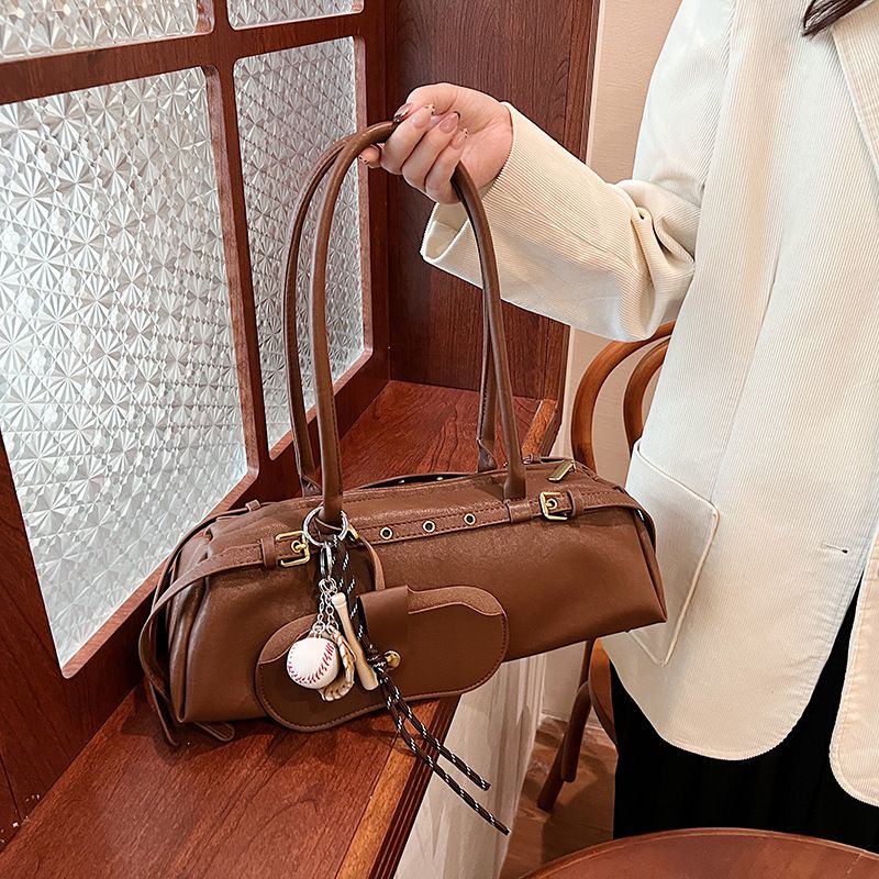 American Retro Niche Armpit Bag Women's 2025 New Trendy Pillow Bag Simple Large Capacity Handheld Commuting Bag_voghion.com