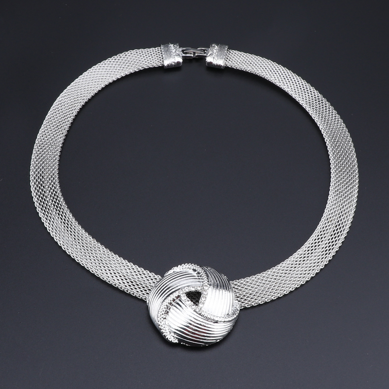 Set di gioielli in oro Dubai per donna grande set di gioielli per collana Set di gioielli da sposa per donna Accessori da sposa_voghion.com