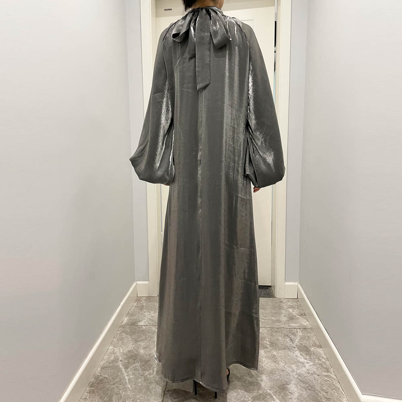 Abbigliamento femminile Abito da donna con maniche a lanterna Abito musulmano del Medio Oriente Musulmano_voghion.com