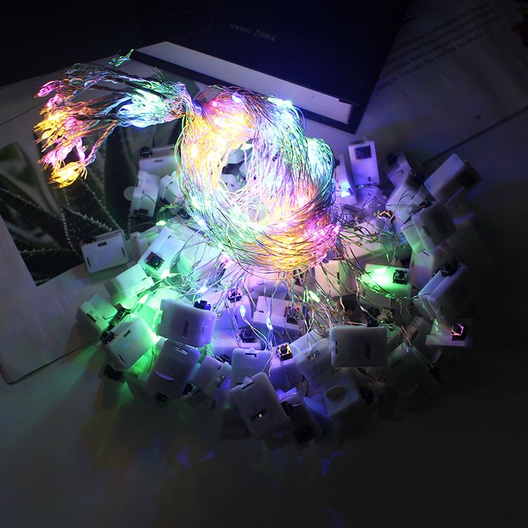 LED Flashing Cross-Border Copper Wire Small Colorful Gift Box Light Strip Decorative Star String Lights Wholesale_voghion.com