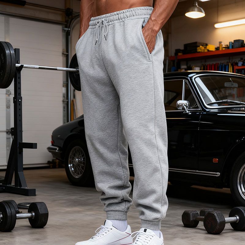 Men's Casual Jogger Pants - Lightweight Workout Tapered Sweatpants, Elastic Cuff, Drawstring Waist, Breathable & Stretchy For Gym, Running, Daily Wear_voghion.com