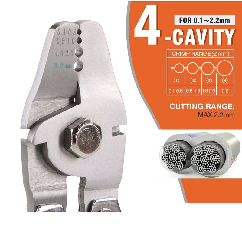 Wire Rope Tool - Swager Crimper For Fishing Lines And Aluminum Crimping Loop Sleeves Up To 2.2mm Pliers_voghion.com