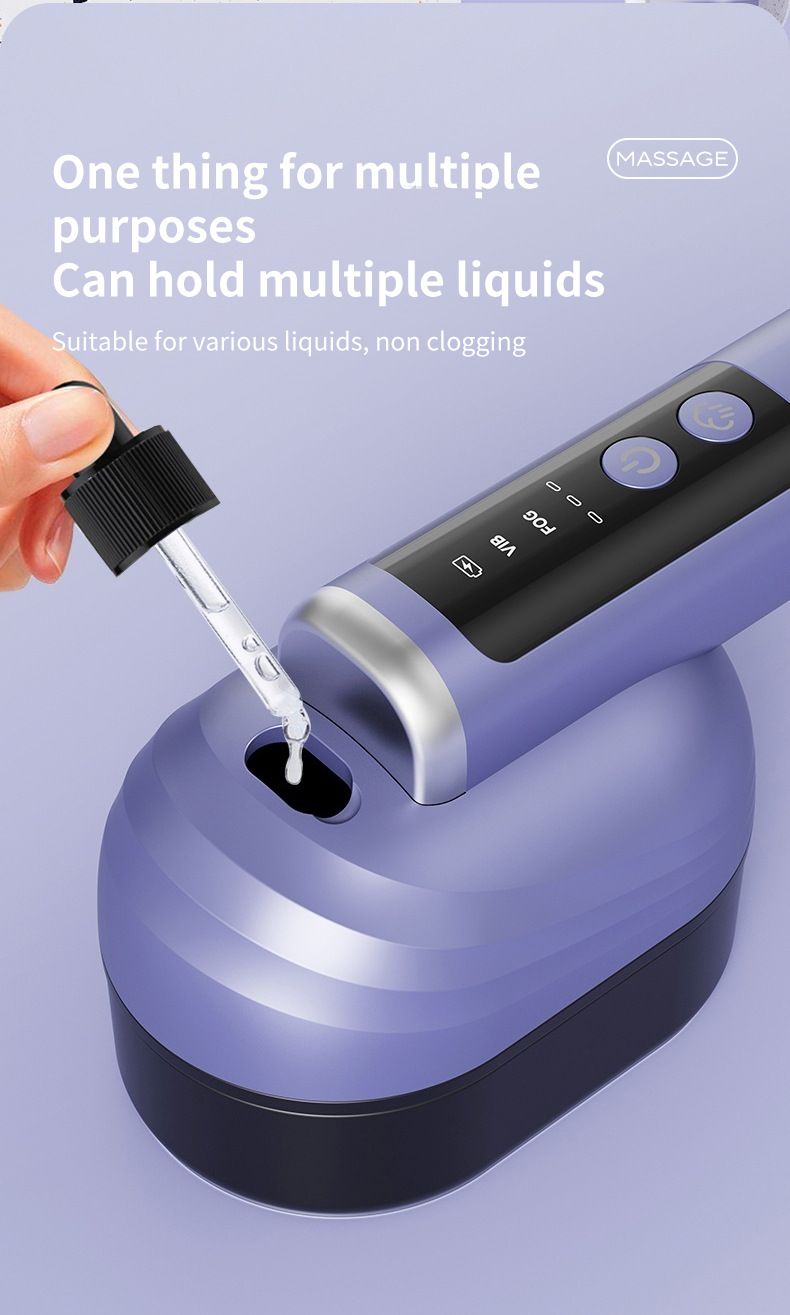 Scalp Massager With Vibration & Red Light Therapy, Microcurrent Mist For Hair Growth & Anti-Hair Loss, Essential Oil_voghion.com