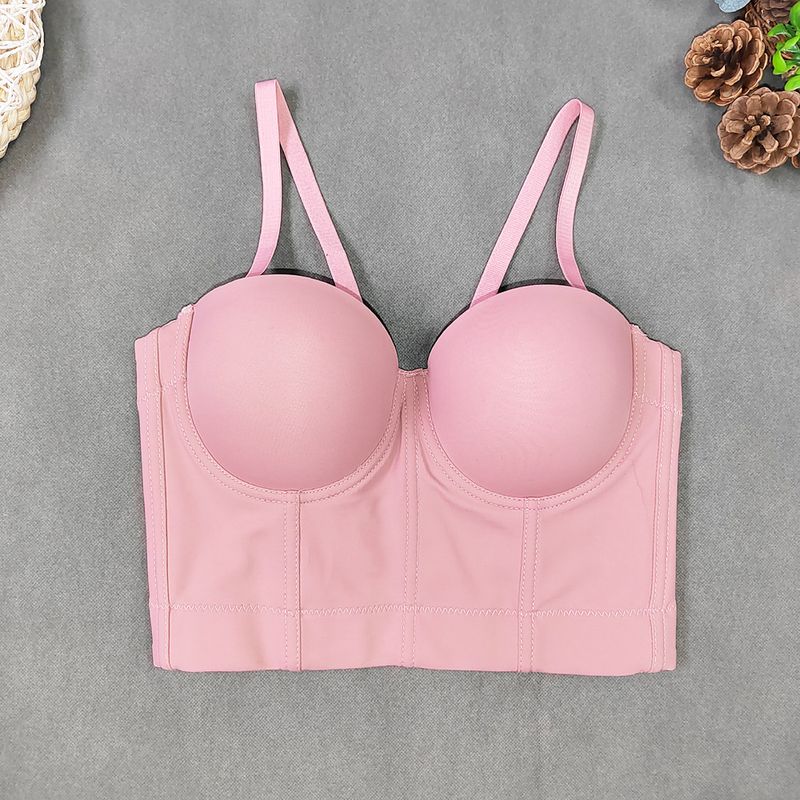 Vêtements pour femmes, caraco grande taille sans sous-vêtements, hauts pour filles sexy, style court, nombril exposé, haut tube sexy en arête de poisson, couleur unie_voghion.com