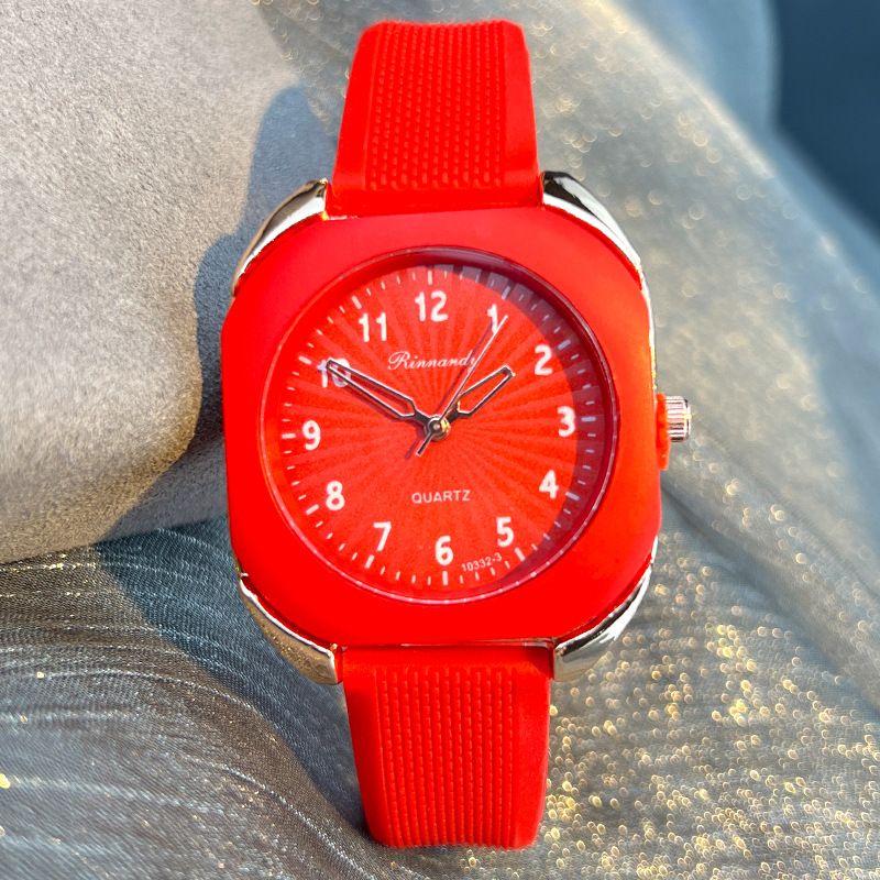 Orologio digitale con cassa rettangolare, bordo in metallo color caramella, orologio da scuola in silicone, regalo per lavoro, tutti i giorni, compleanno, anniversario, San Valentino_voghion.com