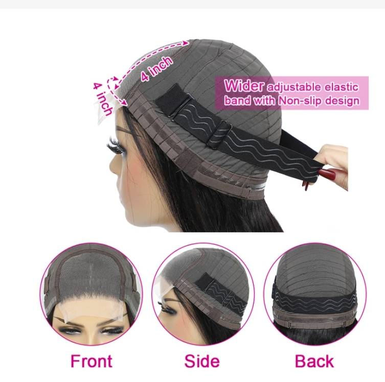 Pelucas Wear And Go Bob para mujer, cabello humano liso sin pegamento, pelucas de cabello humano listas para usar, peluca de aire de encaje precortada en oferta_voghion.com