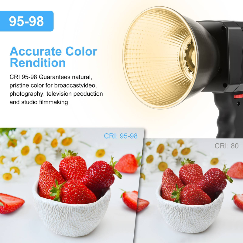 PULUZ 60W Studio Video Light 2500K-6500K Dual Color Temperature Professionele Fotografie Invullicht (Zwart)_voghion.com