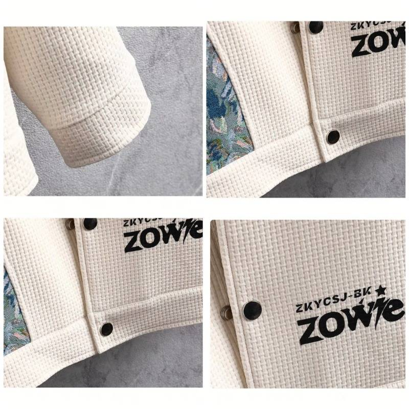 Extra Large Size Fat Loose Waffle Jacket Men's Spring And Autumn Ethnic Style Splicing Lapel Trendy Jacket Top_voghion.com