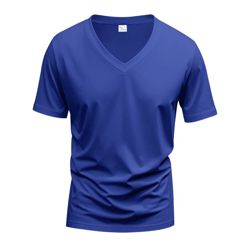 Trendiges, schnelltrocknendes, atmungsaktives, lässiges, sportliches und individuelles T-Shirt mit V-Ausschnitt für Herren im Frühling und Sommer_voghion.com