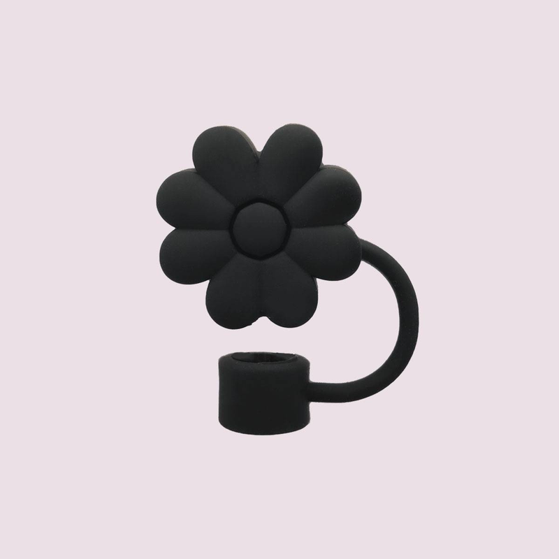 Pokrywka ze słomką kompatybilna z kubkiem - silikonowa osłona w kształcie kwiatu z konstrukcją zapobiegającą przedostawaniu się kurzu Szczelna wymienna nasadka do kubków o pojemności 30/40 uncji_voghion.com