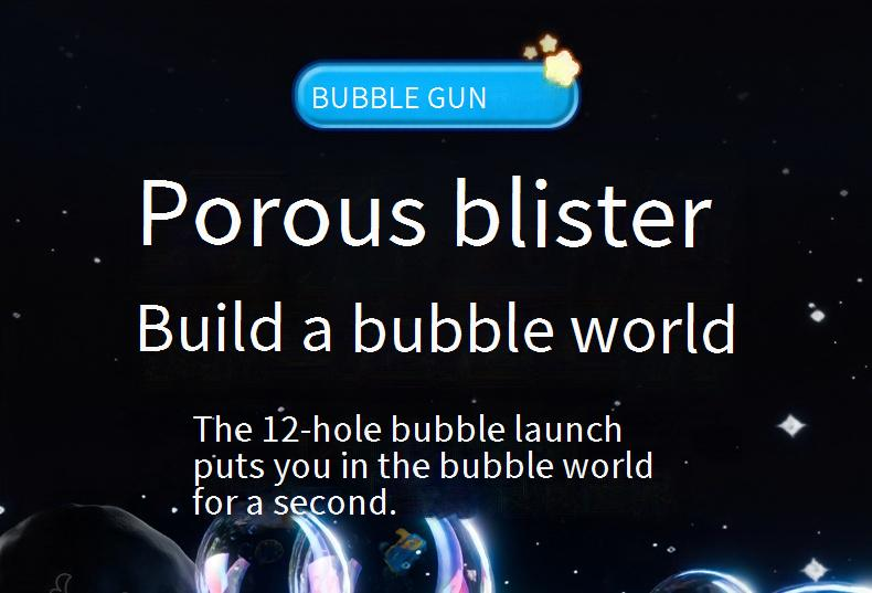 Automatisk bubbelpistol med LED-lampor - Cool elektrisk bubbelpistol för barn utomhuslek (perfekt present till pojkar och flickor)_voghion.com