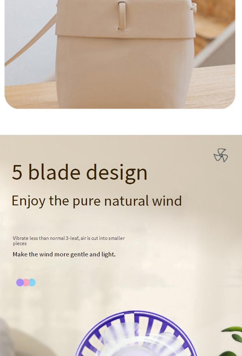 USB Rechargeable Desktop & Handheld Fan - Ultra Quiet Portable & Long Battery Life For Home Office & Travel_voghion.com