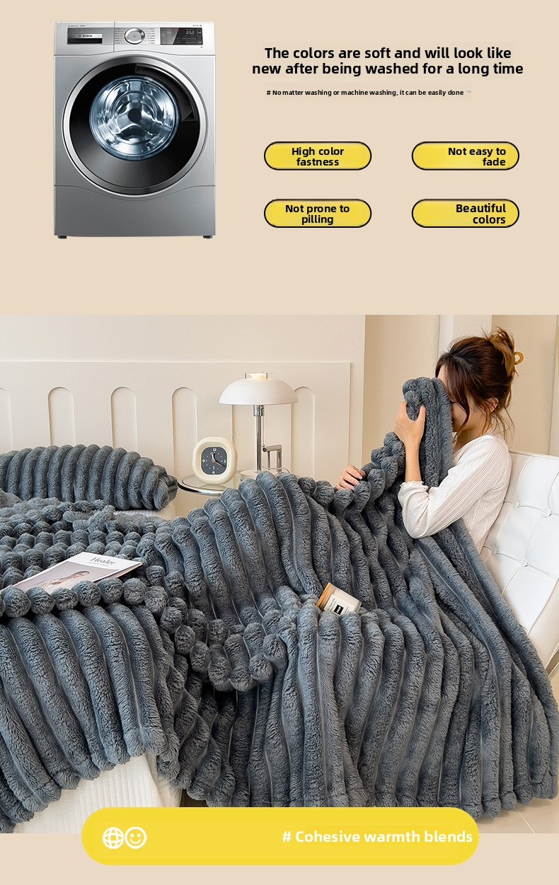 Bosensnow Luxuriöse Winter-Fleecedecke – ultraweich, 95 % Polyester, 260 g/m², einfarbig (mehrere Größen und Farben für Zuhause/Büro/Reisen)_voghion.com