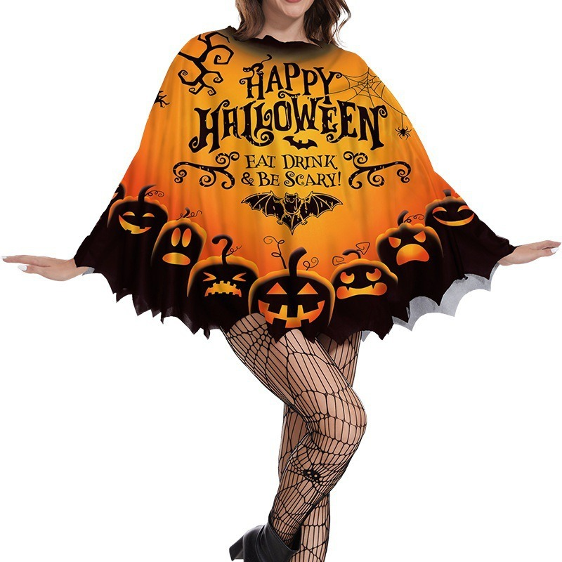 Halloween New Kürbis, Spinnenumhang Schal Karnevalskostüm Cosplay Schal_voghion.com