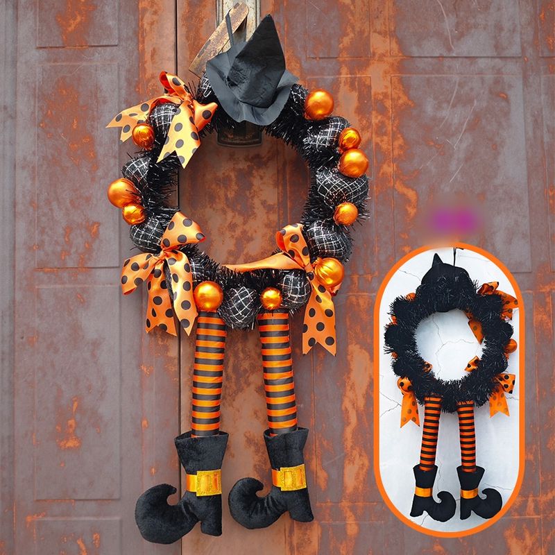 Halloween Wreath Door Hanging Skull Haunted House Decoration Pendant Ornaments Festive Atmosphere Props Holiday Layout_voghion.com
