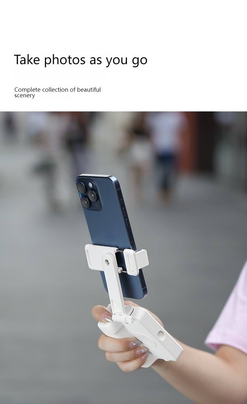 Bluetooth Selfie Stick With Detachable LED Light, Extendable Phone Tripod Stand For Stable Videos & Live Streaming (White/Black, Adjustable Height)_voghion.com