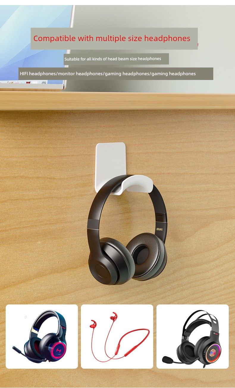 Bluetooth Computer Hook Dormitory Wire-Wrap Board Headphone Bracket_voghion.com