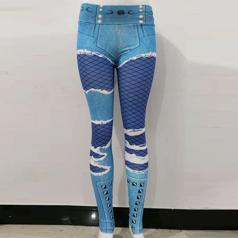 leggings de yoga de sport imprimés en denim sexy qui soulèvent les fesses_voghion.com
