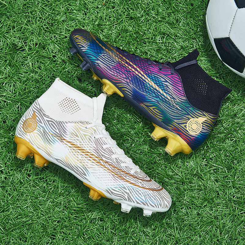 Hoge leren voetbalschoen, gebroken nagels, lange spikes, 35-47 yards, voetbalschoenen voor schoolclubs_voghion.com