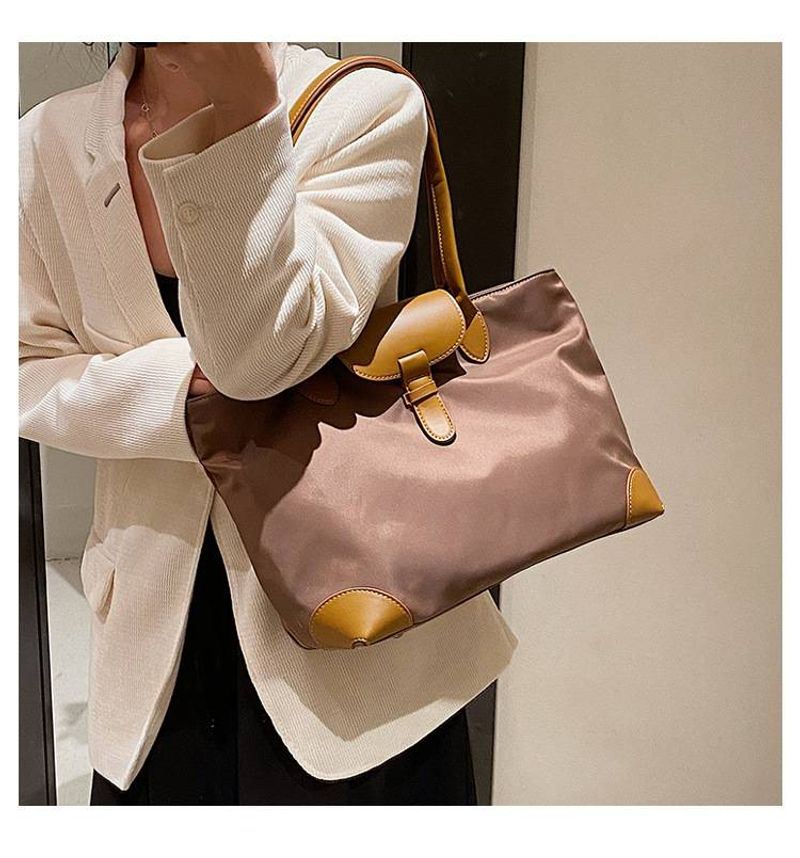 Nuevas tendencias modische einfache Damenhandtasche lässige einfarbige Umhängetasche_voghion.com