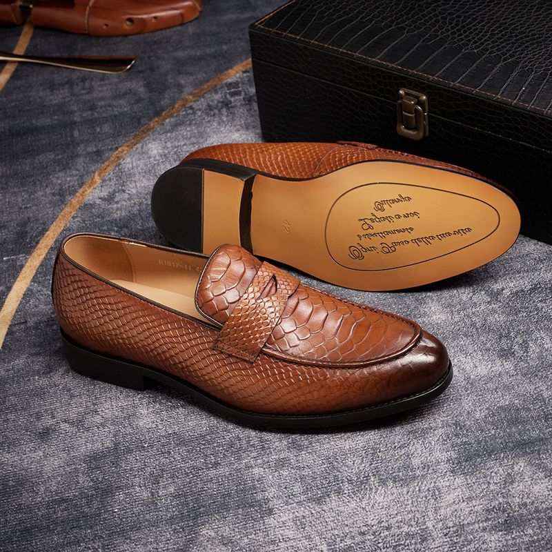 Lumina High-End Gentleman Loafers Leather Wedding Dinner Formal Dress Business Men Shoes Menshoes Handmade_voghion.com