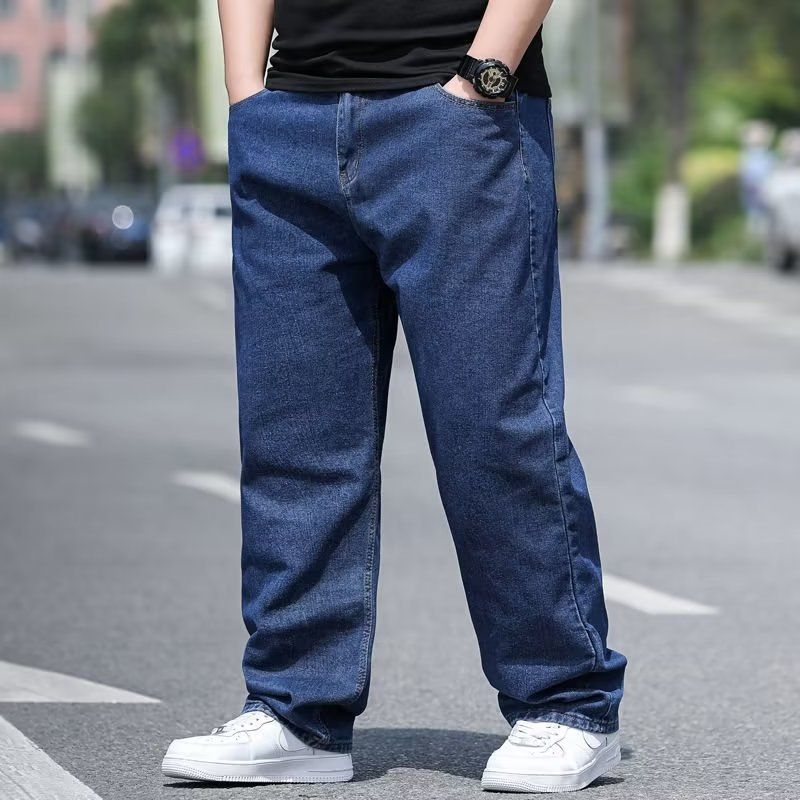 Men's Plus-Size Summer Jeans – Stretch Denim Relaxed Fit Straight-Leg Pants For Big & Tall (Up To 48") – Lightweight & Breathable_voghion.com