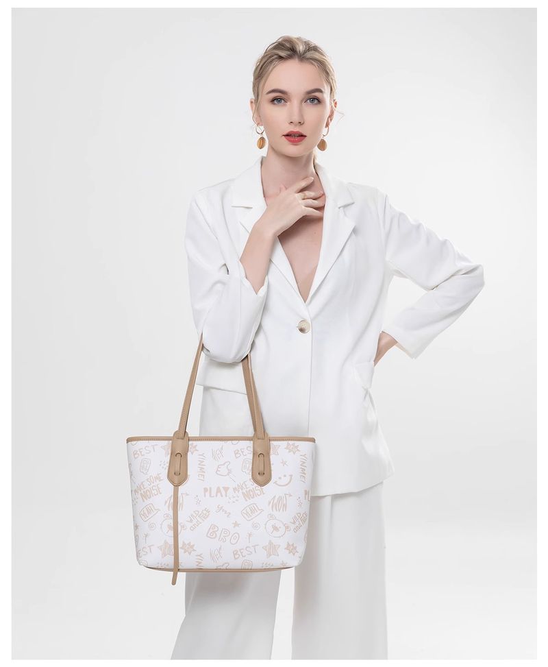 Genuine leather women's 2024 new fashionable and versatile high-end trendy tote large capacity commuting shoulder bag_voghion.com