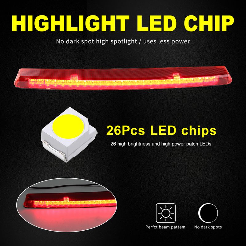 Red Lens Rear Tail High Mount LED Third Brake Stop Light 1K8945087D 1K6945097F Fit For VW Scirocco Golf 5 Polo 9N Passat_voghion.com