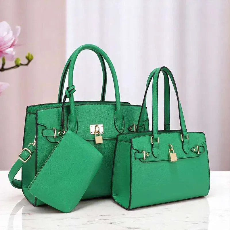 Set di 3 borse in pelle vegana BagParty, borsa tote alla moda con tracolla extra, borsa indispensabile da donna per l'autunno._voghion.com