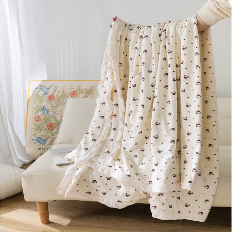 Nap-Printed Office Nap Shawl Belly-Covering Dormitory Air-Conditioned Light Blanket_voghion.com