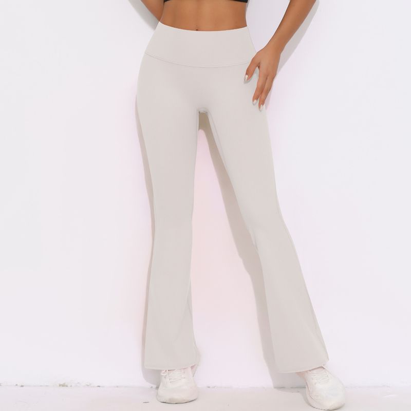 New Breathable Brushed High-Waist Elastic Hip-Lifting Casual Wide-Leg Cropped Pants For Running, Fitness, Yoga, And_voghion.com