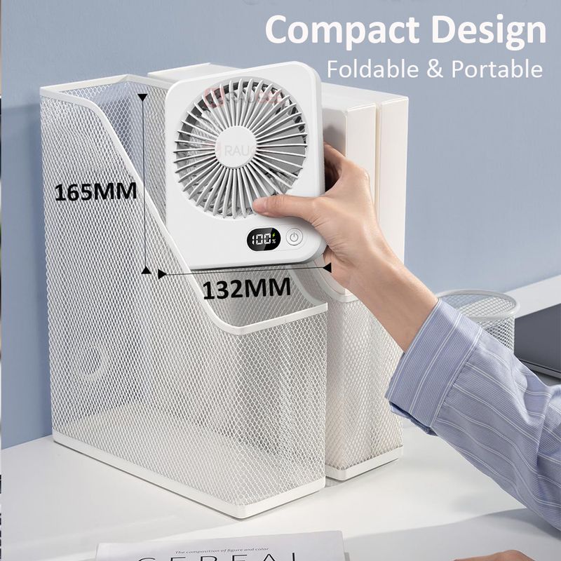 Portable Desktop Mini Foldable USB Rechargeable Wireless Electric Small Silent Personal Table Fan For Camping Office_voghion.com